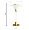Lámpara de mesa vintage de cristal PH de diseñador danés, arte nórdico, adecuada para sala de estar, estudio, dormitorio, decoración de mesita de noche, regulable