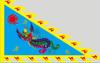 Bandera antigua, bandera triangular con forma de dragón, bandera de Fénix, bandera de lugar escénico para espectáculos de artes marciales, bandera del apellido Lingqi, bandera antigua, bandera del templo, bandera roja
