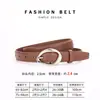 Cinturón de cuero genuino para mujer, accesorio decorativo versátil para damas, alta costura, adecuado para ir al trabajo y uso casual, estilo coreano
