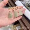 Pingente de Buda de Jade Hetian Natural, Jade Hetian na Cor Água Clara, Cabaça em Forma de Folha, Pingente da Paz, Colar de Jade Unissex Presente