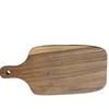 Bandeja Grande para Cena de Madera de Acacia, Bandeja para Té con Forma Irregular, Plato de Madera Maciza Impermeable, Plato de Madera, Plato para Frutos Secos, Plato Redondo de Madera
