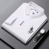 Camiseta de hombre 2024, marca de moda, informal, con solapa, para hombres de mediana edad y jóvenes, transpirable, de manga larga, para primavera y otoño