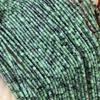 Cuentas de tubo pequeñas de 2 x 2 mm, con forma de tesoro rojo y verde, de piedra semipreciosa, para hacer tú mismo, joyería de moda, accesorios de ropa.
