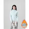 Sudadera con capucha Shandong Jimo Ajustada con capucha Primavera 2026 Ropa de exterior Top corto para mujer con fruncido en la cintura Estilo coreano Chaqueta corta Conjunto