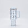 Amazon nuevo vaso con asa de 40 oz estampado de leopardo gran capacidad vaso antiderrame para exteriores de coche portátil hielo bully vaso para coche