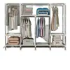 Guarda-roupa simples para casa, quarto, estrutura de aço, tubo de aço espesso, montagem, guarda-roupa de pano, aluguel de quarto, armário forte e durável