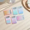 Calculadora transfronteriza, calculadora linda de bolsillo, calculadora transparente portátil de color dopamina para estudiantes