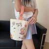 Bolsa de Lona para Mujer Bolso de Mano de Dibujos Animados Lindo Bolso Tipo Cubo de Gran Capacidad Directo de Fábrica Bolsa de Almacenamiento para Salir Bolso de Mano