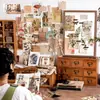 Paquete de Materiales Retro Momo Transfronterizo Serie de Colección de Espécimenes Diario Vintage Material para Manualidades Base de Decoración 83 Piezas 6 Estilos