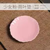 Porta-copo de Chá Cor Celadon Cerâmica Isolamento Térmico Anti-Queimadura Suporte para Copo Porta-copos Conjunto de Chá Gongfu Acessórios para Cerimônia do Chá Tapete para Servir Chá
