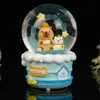 Capivara Fofa em Desenho Animado Viagem às Fontes Termais Bola de Cristal Brilhante Decorações para Quarto de Menina Móveis para Casa Presentes de Aniversário