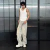 Jeans de mezclilla lavada estilo retro americano para hombre, pantalones de otoño de pierna recta, pantalones holgados de pierna ancha ligeramente acampanados de alta costura