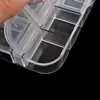 Caja de almacenamiento de accesorios para herramientas de arte de uñas 12 cajas desmontables doble fila apertura independiente caja de diamantes accesorios pequeños caja de plástico vacía