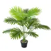 Bonsái de Planta Verde Artificial, Plantas de Jardín Estilo Nórdico, Palmera Areca de 18 Tallos y Planta Monstera para Exhibición en Ventana y Paisajismo