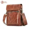 Bolso bandolera vintage hecho a medida para hombre, de piel curtida vegetal, piel genuina con un tacto de alta gama, estilo vertical, adecuado para el trabajo y uso casual