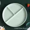 Plato Dividido Plato de Alto Valor de Color Plato para Reducción de Grasa Plato Doméstico para Comida Occidental Plástico Separado Desayuno Plato Salah