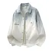 La nueva camisa de manga larga tie-dye degradado de otoño para hombre de Enbu es holgada, casual, moderna y elegante, adecuada como chaqueta para hombre.