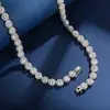Collar de Tenis Hip-Hop de Venta Caliente Transfronteriza Europea y Americana de 5 mm con Cobre Incrustado de Circonita, Diseño de Moda y Apariencia Totalmente Diamantada, Joyería de Alta Gama