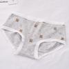 Cueca de Algodão Puro Estilo Desenho Animado de Cintura Baixa para Estudantes e Meninas Tamanho Pequeno Tecido de Algodão Respirável e Confortável Novas Calcinhas