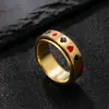 Anillo de acero de titanio para póquer transfronterizo europeo y americano, personalidad para hombre, hip hop, anillo giratorio para descompresión, joyería de acero inoxidable