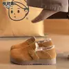 Zapatos Birkenstock Originales de Cuero Suela Gruesa Slip-on Forro Cálido Mocasines para Mujer 2026 Invierno Nuevos Zapatos de Algodón Birkenstock Peludos