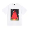 Comércio Exterior Marca da Moda Marca Roxa Logo Clássico de Letras Estampado Manga Curta Névoa Rua Americana Marca da Moda Camiseta