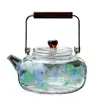 Tetera de Vidrio de Borosilicato Alto con Separación de Agua y Té y Asa, Adecuada para Hervir Agua y Preparar Té Verde, Tetera Individual