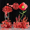 Flores Artificiales Rojo Borgoña Materiales de Flores Rosas Artificiales Flores Falsas Boda Salón de Bodas Decoración del Hogar Flores Artificiales al por Mayor