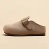 Sapatos femininos Birkenstock estilo plataforma para uso externo, novidade primavera 2026, tamancos vintage sem cadarço com plataforma, bico fechado