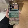 Patchwork Pintura a Óleo Retrô Aplicável à Capa de Celular iPhone 17 Apple 16 À Prova de Queda Cobertura Total Couro com Toque Premium Patch Case Macio 15