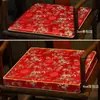 Almofada de Sofá Mogno Estilo Chinês Cadeira Banqueta Poltrona Madeira Maciça Cadeira Chapéu Oficial Esponja Látex Almofada de Cadeira de Jantar Almofada de Cadeira de Chá Verão