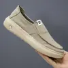 Sapatos Masculinos de Verão Respiráveis 2026 Novos Slip-On Preguiçosos, Sapatos Casuais Simples e Leves, Sapatos de Tecido de Seda Gelada com Solado Macio para Homens