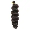 Comercio Exterior Estilo Francés Rollo Individual Cabello Largo Rizado Crochet Peluca Rizos Franceses Cabello a Granel 14 Pulgadas75G