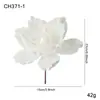 Nueva Flor de Navidad Aterciopelada de 15 CM Magnolia Tela de Lujo Ligero de Alta Gama Decoración Navideña Flor Artificial