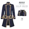 Disfraz Colonial para Hombre Siglo XVIII Guerra Revolucionaria Chaqueta Frac Uniforme Militar Rococó Disfraz de Halloween para Escenario