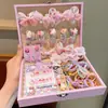 Set de Caja de Regalo de Joyería para Niños Accesorios para el Cabello Tiara de Princesa Pasador para Niña Cuerda para el Cabello de Bebé Regalo para el Día del Niño de Niña