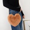 2025 Nuevo Bolso de Piel Sintética de Conejo Lindo Bolso Infantil con Forma de Corazón Bolso de Hombro con Cadena Bolso Cruzado Billetera de Piel con Forma de Corazón