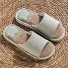 Zapatillas de Algodón y Lino para el Hogar, Antideslizantes, Suela Suave, para Hombres, de Cuatro Estaciones; Zapatillas de Lino para Mujeres, Primavera y Otoño