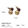 Moda Europeia e Americana Romântica de Luxo Brincos Vermelhos com Gota de Óleo Feitos à Mão Brincos Assimétricos Clássicos para Mulheres Brincos de Outono e Inverno
