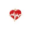 Nuevo amor electrocardiograma DIY accesorios de aleación serie médica aretes collar colgante colgante pequeño al por mayor