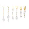 Pendientes de Acero de Titanio y Perla Estilo Europeo y Americano Pendientes con Borlas Lujo Accesible Pendientes de Otoño e Invierno Joyería de Acero Inoxidable Gama Alta Transfronterizo