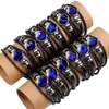 Pulseras Luminosas de Doce Constelaciones para Pareja Pulseras de Imitación de Piel de Vaca Negra para Hombres y Mujeres Pulseras Tejidas Punk Retro Accesorios para Estudiantes