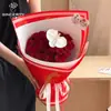 Pensamiento de Siete Colores Día de San Valentín Qixi Papel Luoqing Impermeable de 8 Capas Florería Flor de Fénix Dorado Material de Papel de Regalo Floral