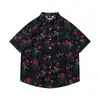 Camisetas de Manga Corta Divertidas con Dibujos Animados y Graffiti Estilo Hong Kong Veranieño para Hombres y Mujeres Estilo Dopamina Sueltas Dulces Florales Camisas Modernas
