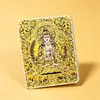 Pintura Thangka Dourada da Vida Passada e Presente de Jakhila, Oito Raposas Guardiãs, Tela para Núcleo de Pintura Thangka, 4*5cm