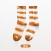 Calcetines Tie-Dye de Media Caña para Hombre y Mujer, Calcetines de Algodón Degradado de Caña Alta Coloridos, Calcetines de Moda Europeos y Americanos, Calcetines de Moda Estilo Ins