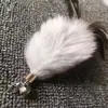 Haste de Brinquedo para Gato com Cabeça de Reposição, Brinquedo para Gato com Sino e Pena, Gadget de Haste para Gato para Autoentretenimento e Alívio do Tédio, Haste Longa de Fio de Aço Resistente à Mordida para Interação