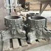 Capital de Columna Romana Curva GRC Villa Europea Corintia Columna Redonda Tapa de Columna Cemento Tallado Parte Superior de Columna Fabricante Mayorista