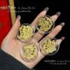 Adesivos de Telefone Dourados Estilo Shuibei 2Mg Desenho Animado Fofo 12 Signos do Zodíaco Adesivos Dourados Adesivos de Ouro Puro Presente