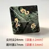 Dados Poliedros Pedra de Olho Verde Natural Jogo de Mesa Dnd Dungeons and Dragons Jogo de Lazer Dados Conjunto Z02